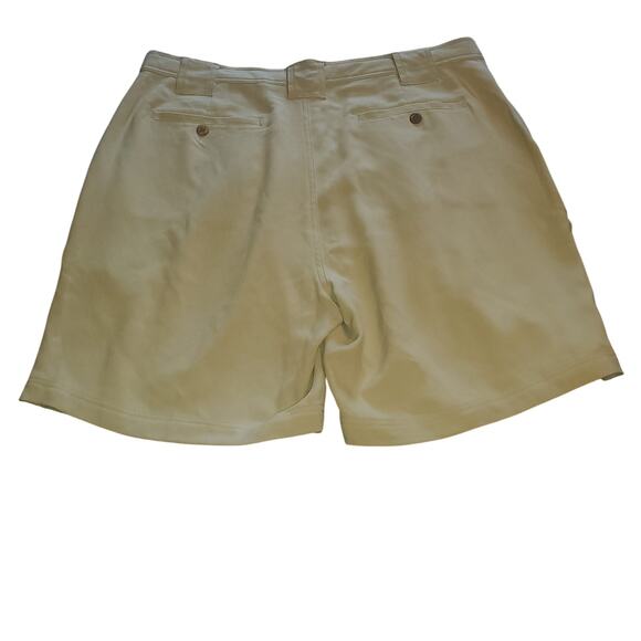 Vintage Tommy Bahama Men's Size (36x8) Shorts Tan Pleated 100% Silk Relax Line - Picture 2 of 9
